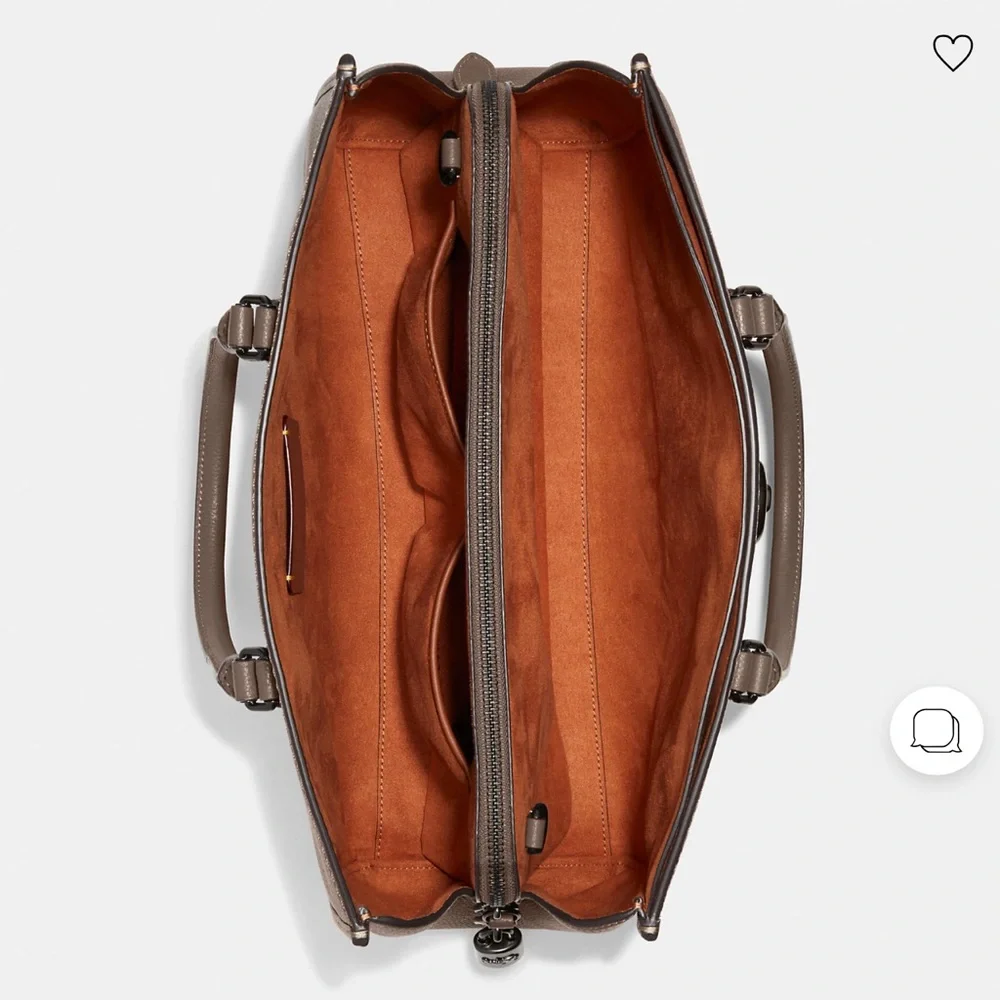 ⭐️SOLD⭐️ Coach Brooke Carryall In Pewter/Stone pebble leather - Picture 5 of 11